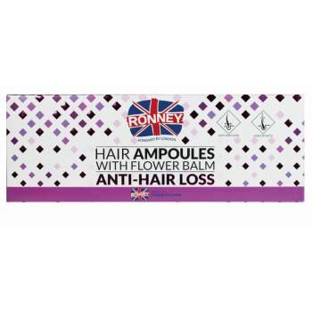RONNEY Hair Ampoules ANTI -HAIR LOSS - Ampułki z balsamem kwiatowym zapobiegające wypadaniu włosów (cena za 1 szt w opakowaniu 1